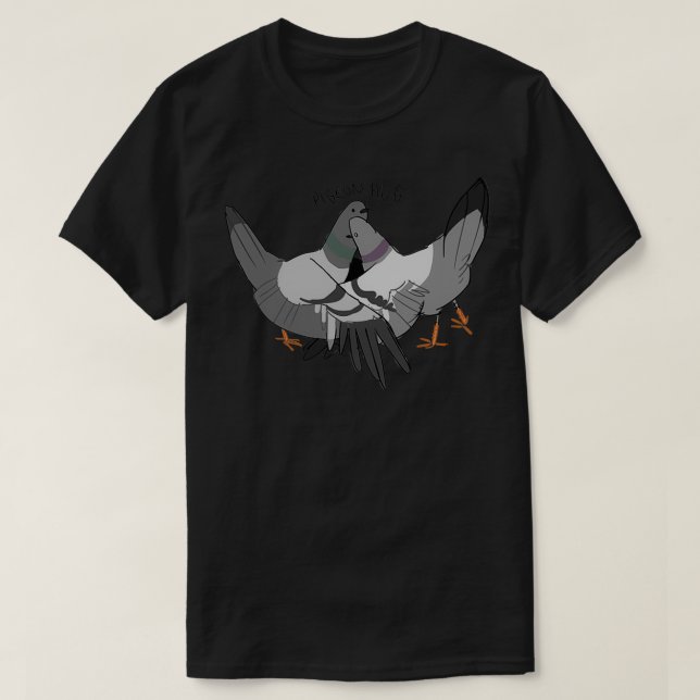 T-shirt pigeon étreindre 2 (Design devant)