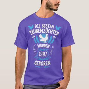 T-shirt Pigeon fantaisie 24e anniversaire Born 1997 pigeon
