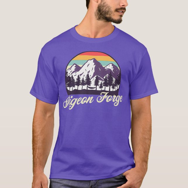 T-shirt Pigeon Forge Gatlinburg Tennessee Retro Mountain (Devant)