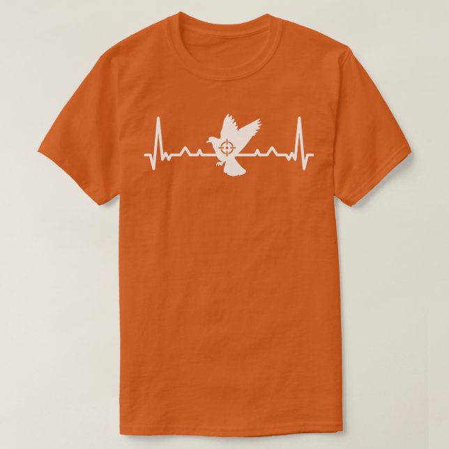T-SHIRT PIGEON HEARTBEAT CHASSE 2 (Design devant)