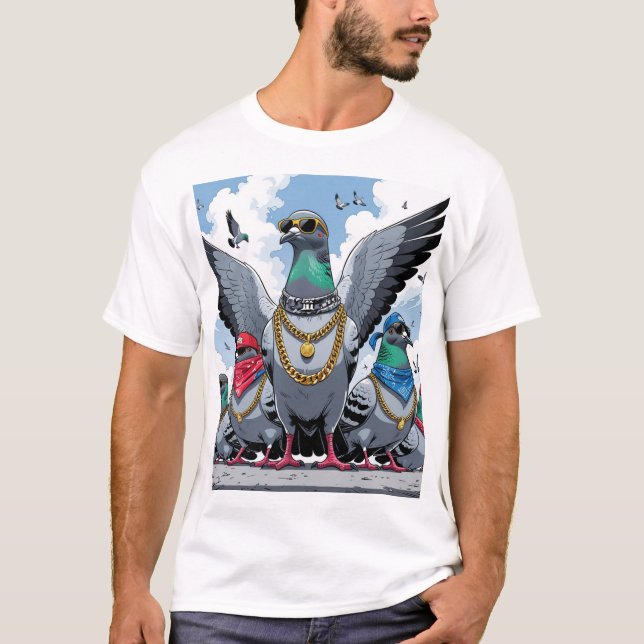 T-shirt Pigeon Hood 3 (Devant)