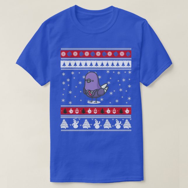 T-shirt Pigeon Noël laid (Design devant)