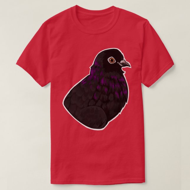 T-shirt Pigeon noir 1 (Design devant)