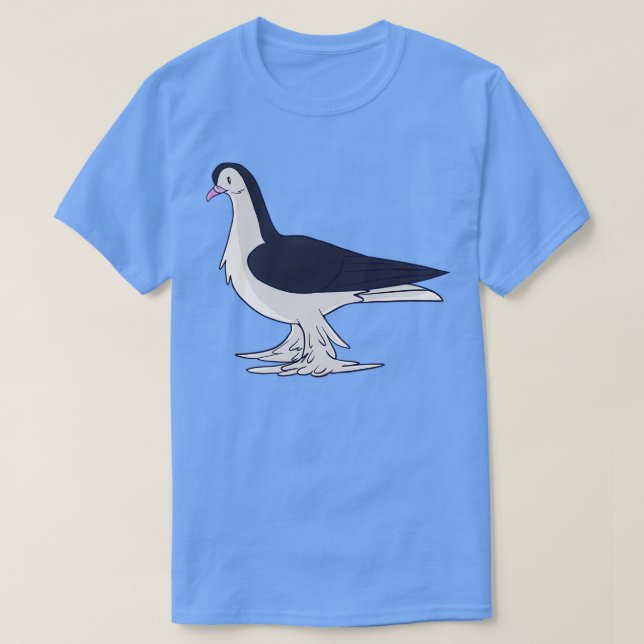 T-shirt Pigeon noir de Lahore (Design devant)