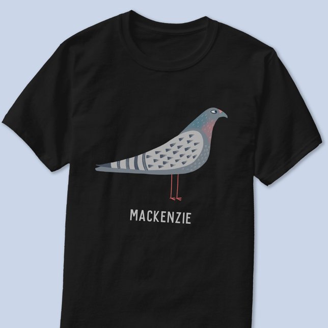 T-shirt Pigeon Personnalisé (Personalized funny pigeon t-shirt for animal lovers, birders and pigeon fanciers)