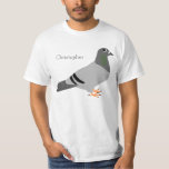 T-shirt Pigeon personnalisé<br><div class="desc">Chemise de conception de pigeon. Cette conception d'oiseau est créée pour une chemise et s'adaptera sur beaucoup de styles pour des femmes, hommes et les enfants et vous pouvez la customiser avec n'importe quel texte de votre choix. Choisissez le style et colorez-vous veulent des images du côté droit de cette...</div>