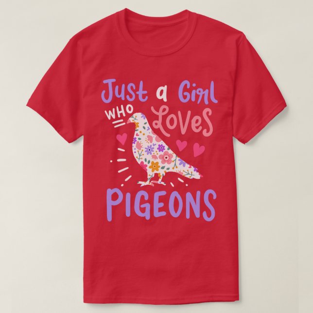 T-shirt Pigeon Pigeon Lover (Design devant)
