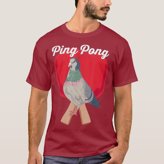 T-shirt Pigeon Ping Pong (Devant)