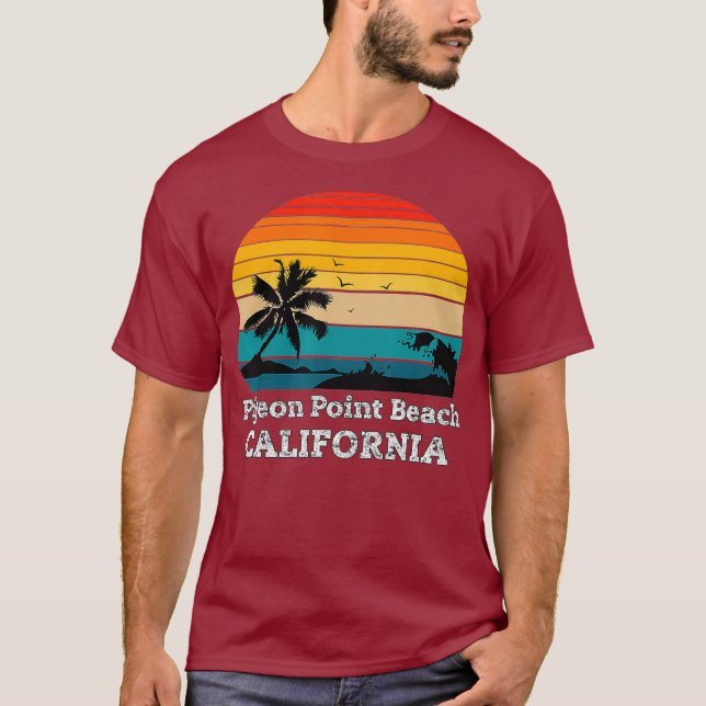 T-shirt Pigeon Point Beach California (Devant)