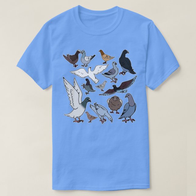 T-shirt Pigeon race oiseau cadeau drôle pigeons de course  (Design devant)