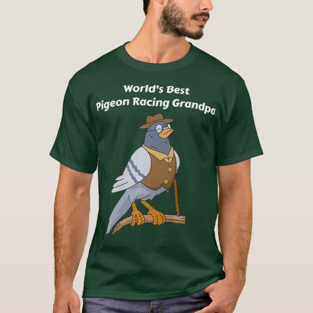 T-shirt Pigeon Racing Cadeaux Hommes Grandpa Fête des père (Devant)