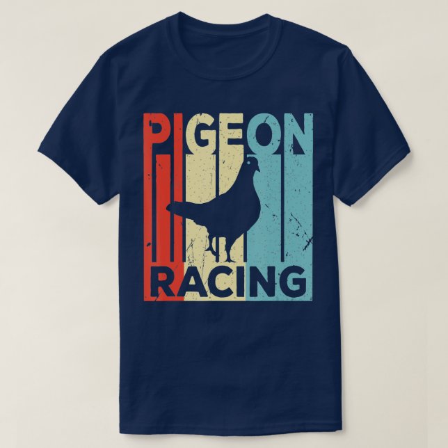 T-shirt Pigeon Racing Vintage Retro Unisex (Design devant)