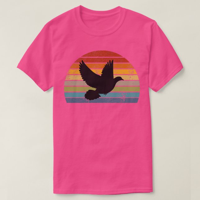 T-shirt Pigeon Retro 3 (Design devant)