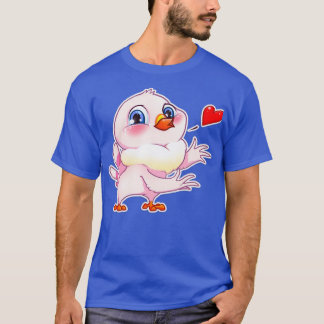 T-shirt Pigeon rose 1