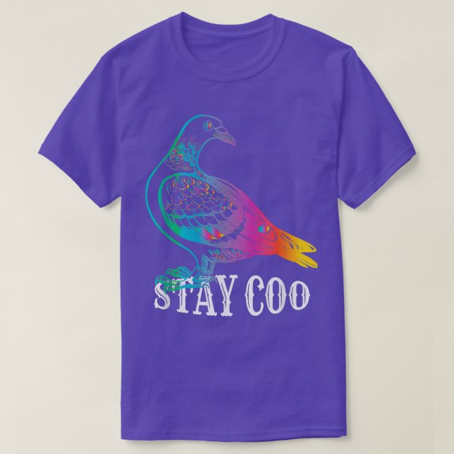 T-shirt Pigeon Stay Coo Amour Amoureux Pigeons Oiseaux Amo (Design devant)