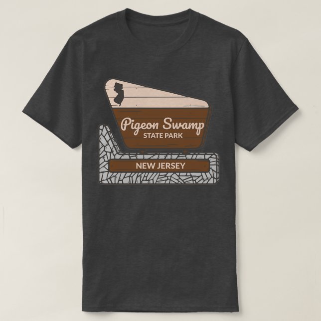 T-shirt Pigeon Swamp State Park New Jersey Entrance Welcom (Design devant)