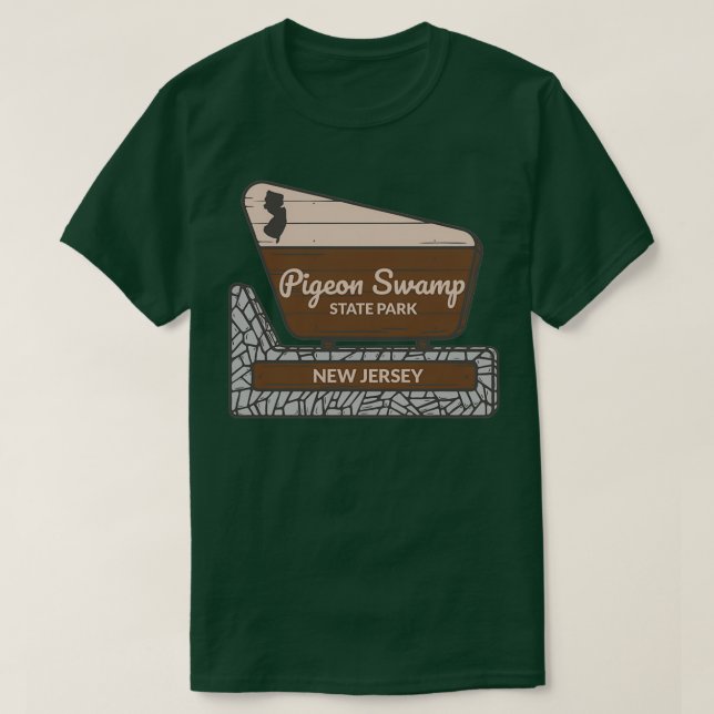T-shirt Pigeon Swamp State Park New Jersey Entrée Welcom (Design devant)