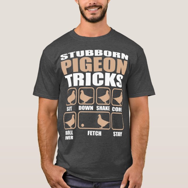 T-shirt Pigeon Tricks Pigeon Amateurs de design (Devant)