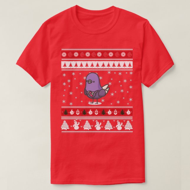 T-shirt Pigeon Ugly Noël 1 (Design devant)