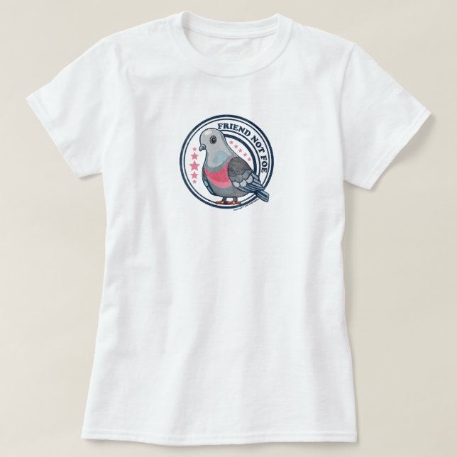 T-shirt Pigeon : Un ami, pas un ennemi (Design devant)