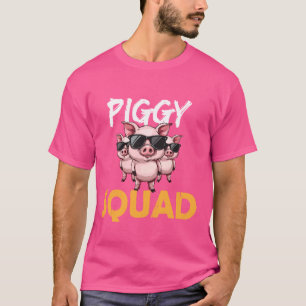 T-shirt Piggy Squad Pig Lover Amusant Anniversaire Agricul