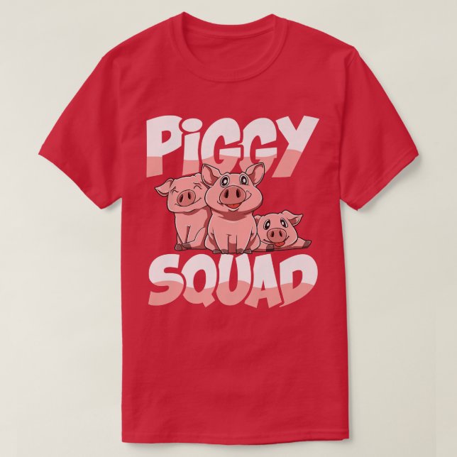 T-shirt Piggy Squfor a Pig lover and farm Premium (Design devant)