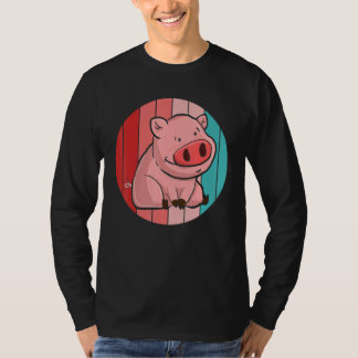 T-shirt Piglet Farming Farm Animal  Farmer Retro Pig