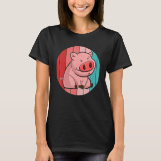 T-shirt Piglet Farming Farm Animal  Farmer Retro Pig