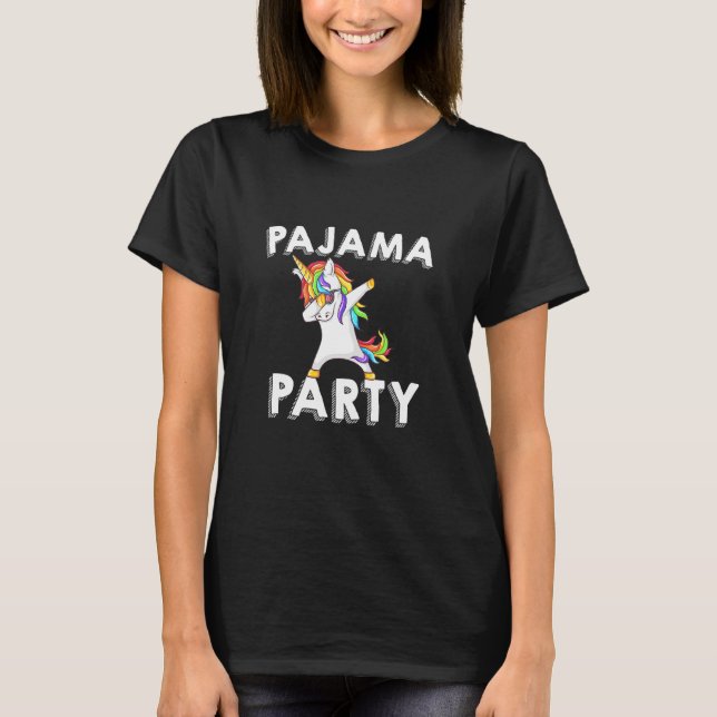 T-shirt Pijama Party avec ami (Devant)