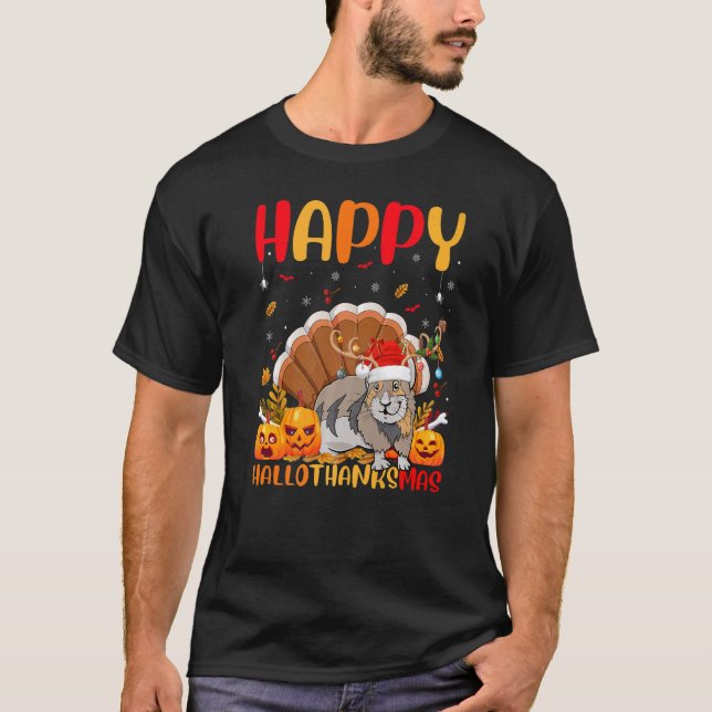 T-shirt Pika Animal Happy Pika Hellothanksmas (Devant)