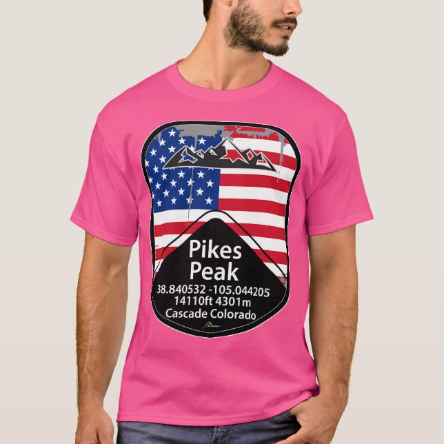 T-shirt Pikes Peak Colorado Usa 04 (Devant)