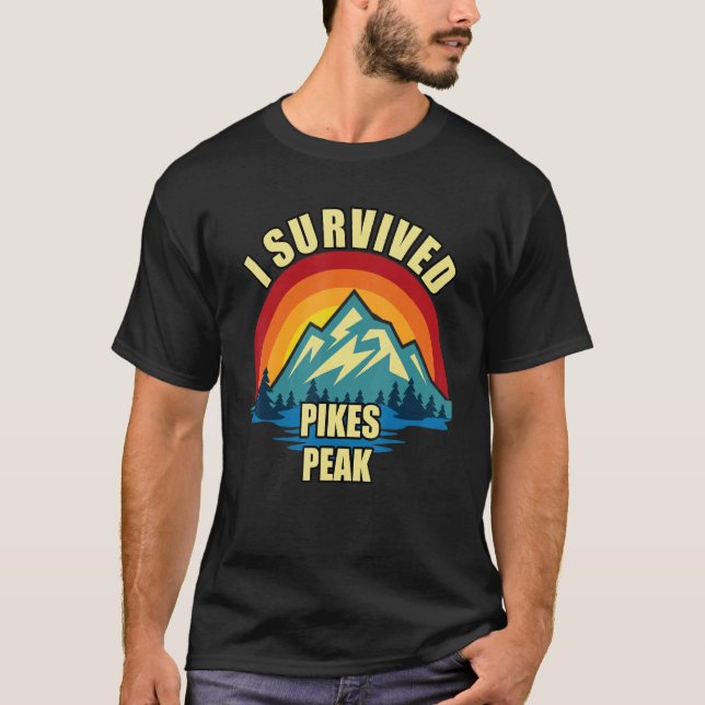 T-shirt Pikes Peak Hiking Mountian Climbing (Devant)