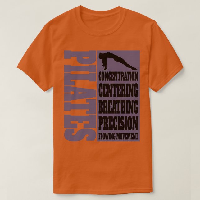 T-shirt Pilates Concentration Centrer Respiration (Design devant)