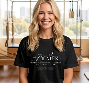 T-shirt Pilates de Luxe Les Principes Fondamentaux Blanc