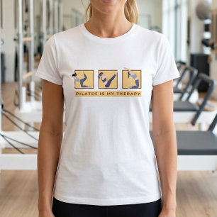 T-shirt Pilates est ma thérapie Citation Bien-être Fitness