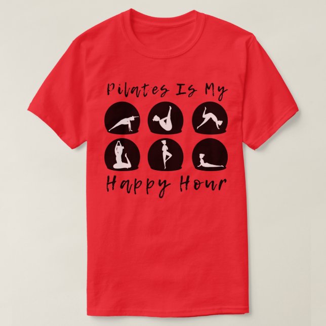 T-shirt Pilates Est Mon Happy Hour 3 (Design devant)