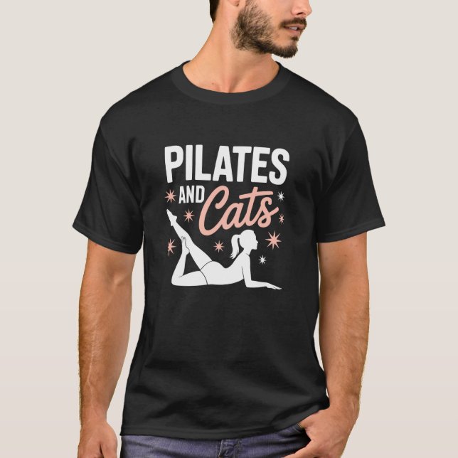 T-shirt Pilates et chats (Devant)