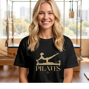 T-shirt Pilates Reformer - Graphique Beige