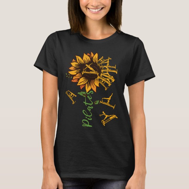T-shirt Pilates tournesol Réformateur Fleur de Pilates (Devant)