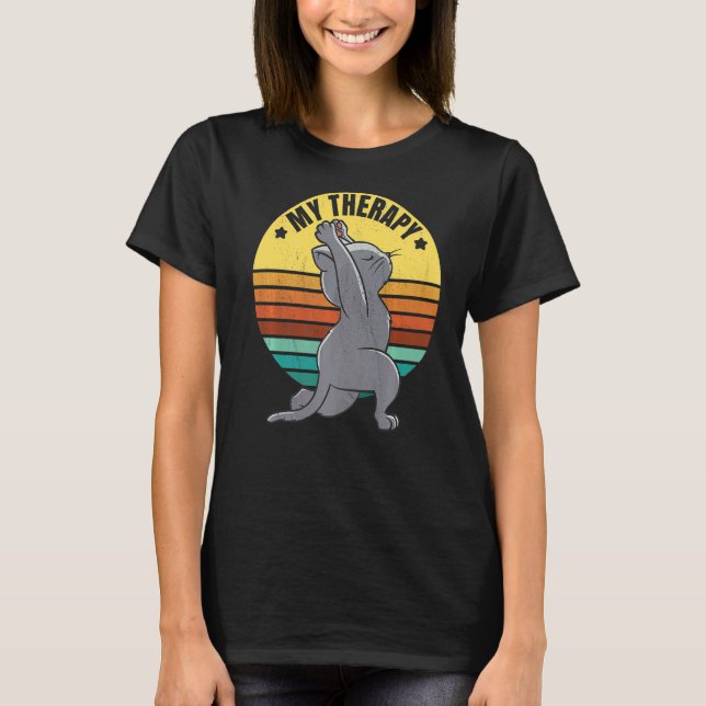 T-shirt Pilates Yoga My Therapy Stretching cat avec couche (Devant)