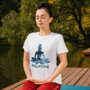 T-shirt Pilates Yoga Respire la méditation Gradient Lotus