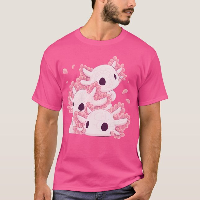 T-shirt Pile Chibi Axolotl (Devant)