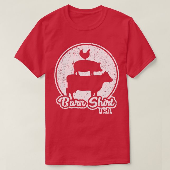 T-shirt Pile d'animal de ferme blanc désossé (Design devant)