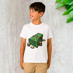 T-shirt Pile d'argent avec pièces d'argent