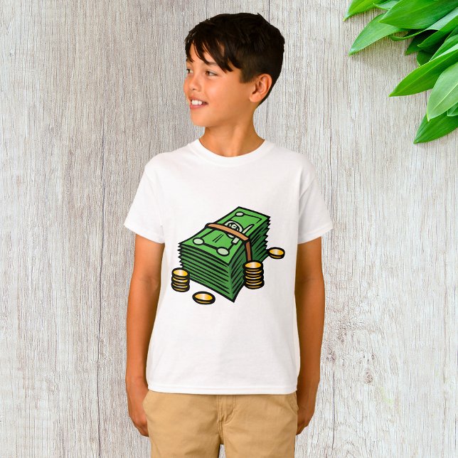 T-shirt Pile d'argent avec pièces d'argent (Créateur téléchargé)