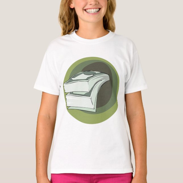T-shirt Pile d'argent en espèces verts (Devant)