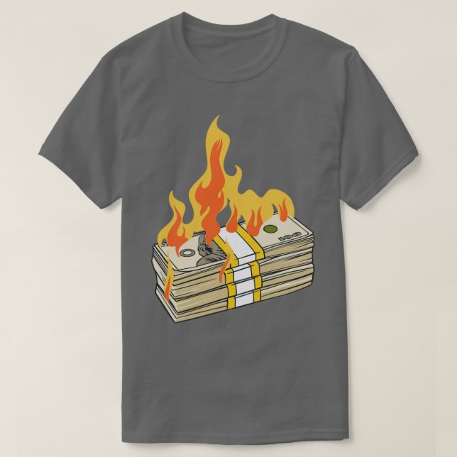 T-shirt Pile D'Argent En Feu (Design devant)