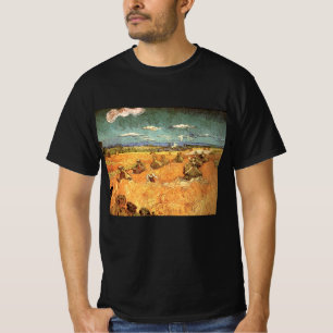 T-shirt Pile de blé avec faucheuse par Vincent van Gogh