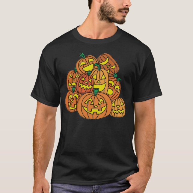 T-shirt Pile de citrouille (Devant)