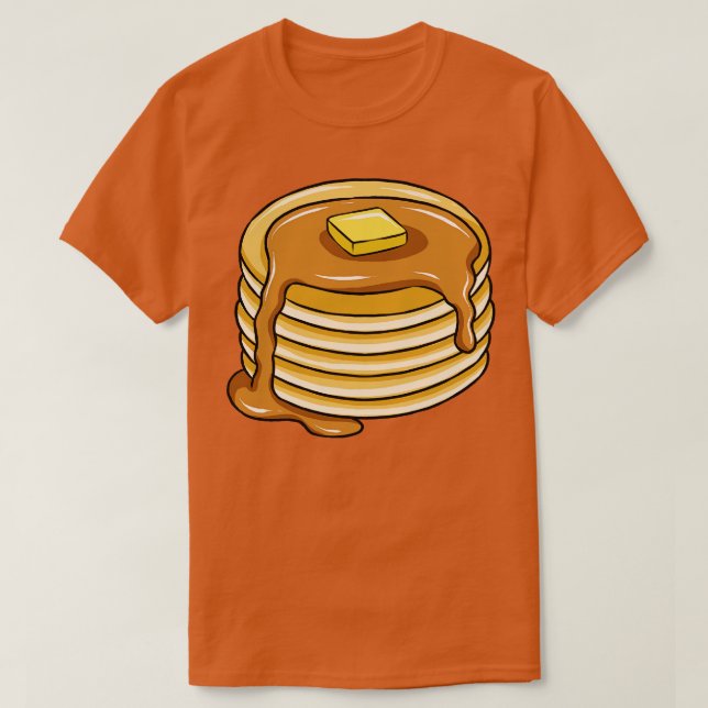 T-shirt Pile De Crêpe Au Sirop D'Érable (Design devant)